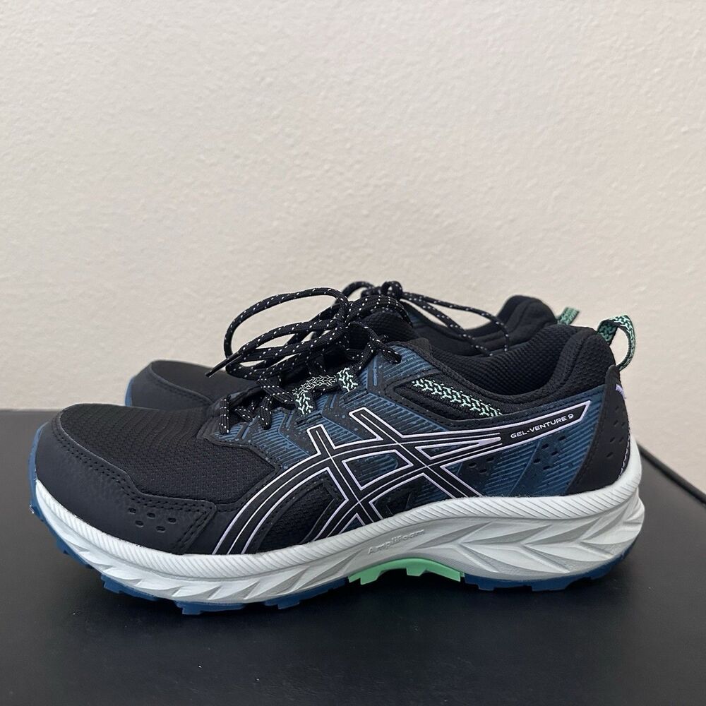 Asics Women's Gel Venture 9 1012B313 Black Trail Running Shoes Sneakers Size 9